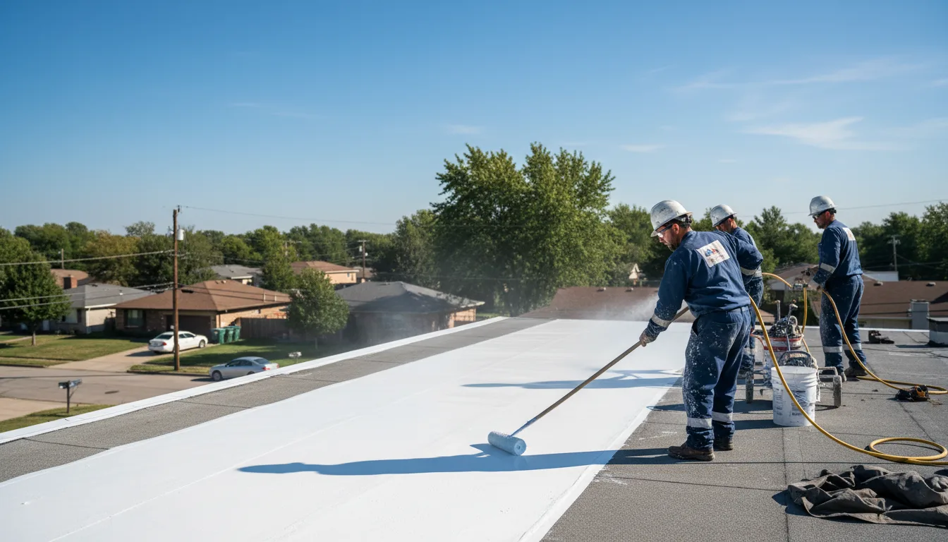 Commercial roof coating in Rock Creek, OH near me